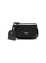 Main View - Click To Enlarge - PRADA - Pouch shoulder strap spazzolato leather crossbody bag