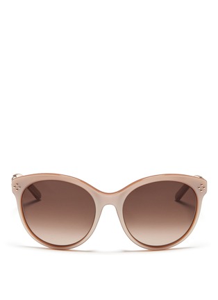 Main View - Click To Enlarge - CHLOÉ - Metal temple round cat eye sunglasses