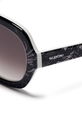 Detail View - Click To Enlarge - VALENTINO GARAVANI - Degradé lace oversize sunglasses