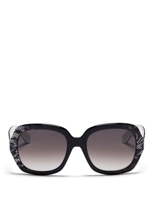 Main View - Click To Enlarge - VALENTINO GARAVANI - Degradé lace oversize sunglasses