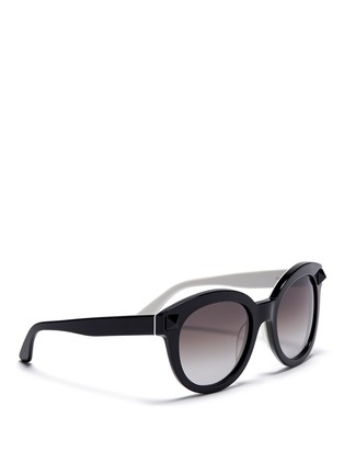 Figure View - Click To Enlarge - VALENTINO GARAVANI - Rockstud round-frame plastic sunglasses