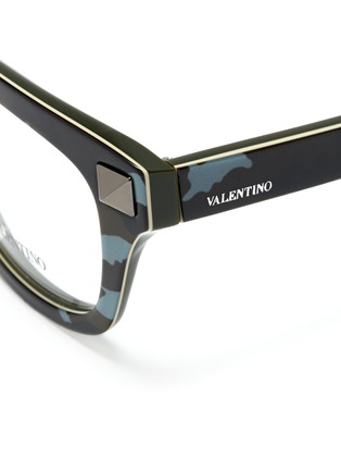 Detail View - Click To Enlarge - VALENTINO GARAVANI - Camouflage plastic optical glasses