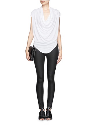 Figure View - Click To Enlarge - HELMUT LANG - Cowl neck T-shirt