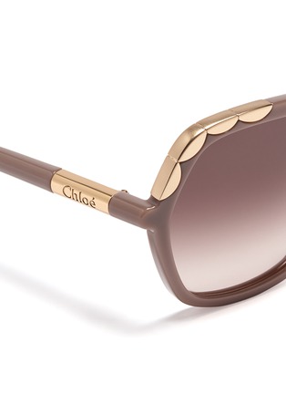 Detail View - Click To Enlarge - CHLOÉ - Scalloped corner plastic sunglasses