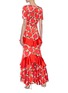 Back View - Click To Enlarge - DE LA VALI - 'Juliete' rose print tiered dress