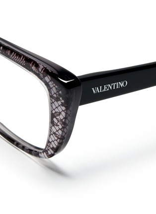 Detail View - Click To Enlarge - VALENTINO GARAVANI - Lace cat eye optical glasses