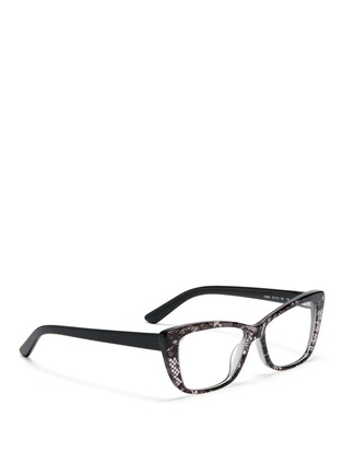 Figure View - Click To Enlarge - VALENTINO GARAVANI - Lace cat eye optical glasses