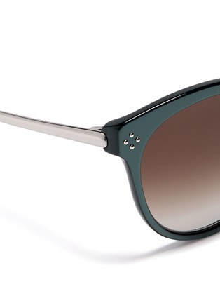 Detail View - Click To Enlarge - CHLOÉ - Metal temple round cat eye sunglasses