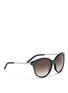 Figure View - Click To Enlarge - CHLOÉ - Metal temple round cat eye sunglasses