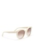 Figure View - Click To Enlarge - VALENTINO GARAVANI - Rockstud round-frame plastic sunglasses