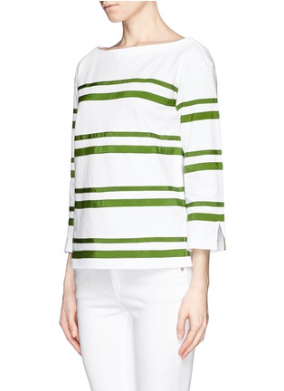 Front View - Click To Enlarge - TORY BURCH - Kendall grosgrain ribbon stripe top