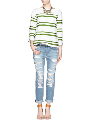 Figure View - Click To Enlarge - TORY BURCH - Kendall grosgrain ribbon stripe top