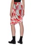Back View - Click To Enlarge - MARCHEN - Abstract checkered print draped slip skirt