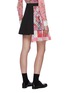 Back View - Click To Enlarge - MARCHEN - Checkered floral print panelled mini skirt