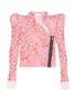 Main View - Click To Enlarge - MARCHEN - Floral print asymmetric neck zipped top