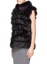 Front View - Click To Enlarge - HOCKLEY - 'Raven' fox fur suede trim gilet