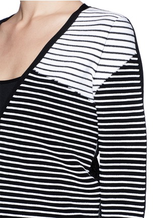 Detail View - Click To Enlarge - PRABAL GURUNG - Rib stripe cardigan