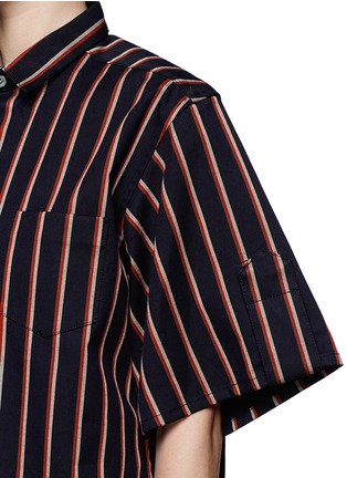 Detail View - Click To Enlarge - TOGA ARCHIVES - Pinstripe box shirt