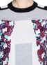 Detail View - Click To Enlarge - PETER PILOTTO - Colourblock orchid print wool-silk pullover