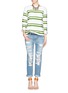 Figure View - Click To Enlarge - CURRENT/ELLIOTT - 'The Fling' tattered boyfriend jeans