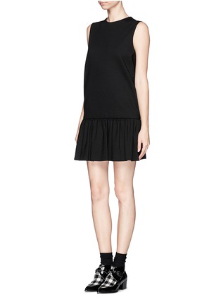 Front View - Click To Enlarge - MSGM - Layer V back drop waist dress