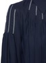 Detail View - Click To Enlarge - GABRIELA HEARST - 'Watkins' Contrast Embroidered Detail Pleated Shirt Dress