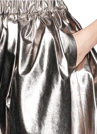 Detail View - Click To Enlarge - MSGM - Metallic flare skirt
