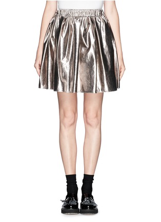 Main View - Click To Enlarge - MSGM - Metallic flare skirt
