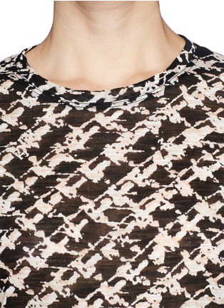 Detail View - Click To Enlarge - PROENZA SCHOULER - Grid print T- shirt