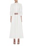 Main View - Click To Enlarge - GABRIELA HEARST - 'Lewis' Double Belt Linen Midi Shirt Dress