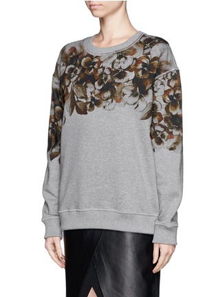 Front View - Click To Enlarge - JASON WU - Floral print sweatshirt