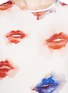 Detail View - Click To Enlarge - MSGM - Lipstick print silk top