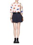 Figure View - Click To Enlarge - MSGM - Lipstick print silk top
