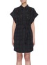 Main View - Click To Enlarge - ACLER - 'Sierra' Belted Floral Lace Detail Shirt Dress