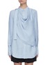 Main View - Click To Enlarge - ACLER - 'Hillcrest' Strap Detail Drape Front Round Collar Blouse