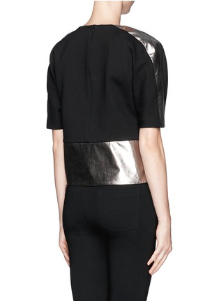Back View - Click To Enlarge - MSGM - Metallic insert crop top