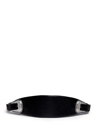 Main View - Click To Enlarge - TOGA ARCHIVES - Tribal embroidery double buckle leather belt