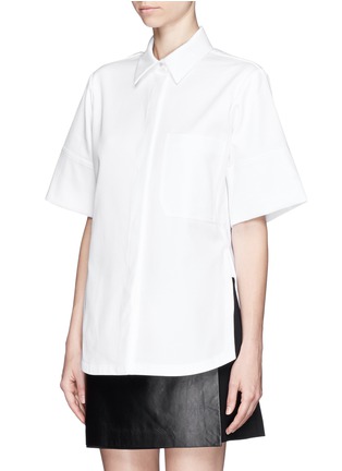 Front View - Click To Enlarge - PROENZA SCHOULER - Cotton boxy shirt