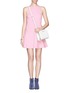Detail View - Click To Enlarge - MSGM - Dropped waist flare dress
