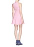 Back View - Click To Enlarge - MSGM - Dropped waist flare dress