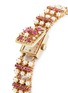 Detail View - Click To Enlarge - LANE CRAWFORD VINTAGE WATCHES - Tiffany & Co. Ruby Pearl 14k Gold Bracelet Watch