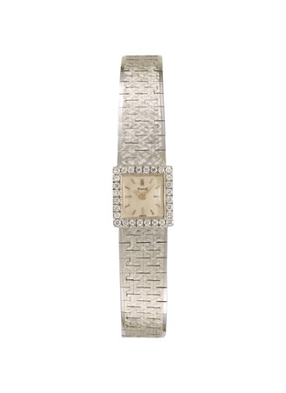 Main View - Click To Enlarge - LANE CRAWFORD VINTAGE WATCHES - Piaget Diamond 18k White Gold Square Watch