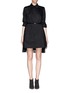 Figure View - Click To Enlarge - THAKOON - Hidden lace button down shirt dress