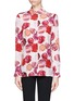 Main View - Click To Enlarge - MSGM - Makeup rose print silk shirt