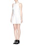 Figure View - Click To Enlarge - MSGM - Drop waist flare dress