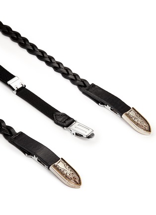 Detail View - Click To Enlarge - TOGA ARCHIVES - Braid leather suspenders