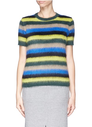 Main View - Click To Enlarge - NO.21 - Stripe mohair-wool sweater