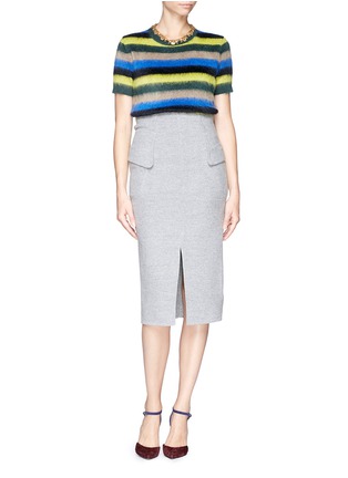 Figure View - Click To Enlarge - NO.21 - Stripe mohair-wool sweater