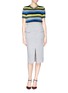 Figure View - Click To Enlarge - NO.21 - Stripe mohair-wool sweater