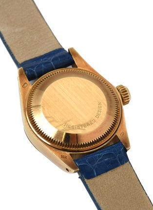 Detail View - Click To Enlarge - LANE CRAWFORD VINTAGE WATCHES - Rolex datejust lapis lazuli dial 18k gold watch